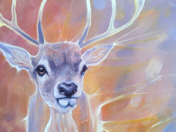 Stag In The Ether Oil Painting, 9 of 9