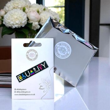 Equality Enamel Lapel Pin With Inclusive Symbols For Gender And Lgbtqia+ Rights, 2 of 8