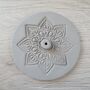 Grey Clay Incense Holder With Mandala Design, thumbnail 2 of 3