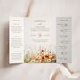 Orange Wildflower Gatefold Wedding Invitations, thumbnail 1 of 5