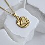 Athena Owl Necklace 18 K Gold Owl Pendant, thumbnail 4 of 4