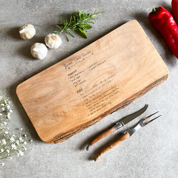 Engraved Handwritten Family Recipe Cheese Board, 4 of 8