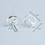 Sterling Silver Cat And Crescent Moon Stud Earrings, thumbnail 2 of 4