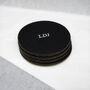 Handmade Personalised Initial Leather Round Coasters, thumbnail 1 of 5