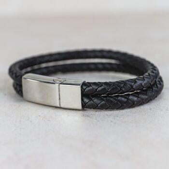 Leather Personalised Men's Bracelet, 5 of 12