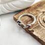 Two Knot Open Silver Sterling Boho Stackable Ring, thumbnail 2 of 2