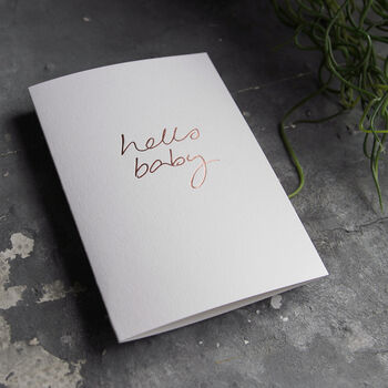 Hello Baby Luxury Hand Foiled Card, 3 of 4
