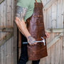 Personalised Full Grain Leather Apron With Pockets, thumbnail 7 of 9