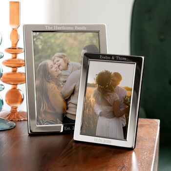 Personalised Classic Silver Plated Picture Frame, 2 of 9