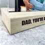 Personalised Any Message Bold Text Wooden Base 6x4' Photo Frame, thumbnail 3 of 8