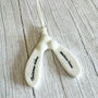 Porcelain Mistletoe Ornament With Christmas Wishes Tree Decoration, thumbnail 4 of 5