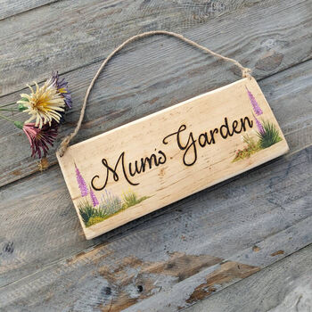 Personalised Garden Sign With Hand Painted Flowers, 3 of 8