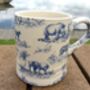 Tankard Mug In Blue Safari Design, thumbnail 1 of 9