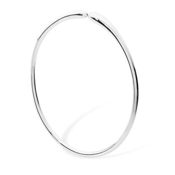 Solid Sterling Silver Open Drop Bangle, 2 of 4