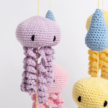 Jellyfish Baby Mobile Easy Crochet Kit, 3 of 6
