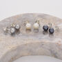Pearl Button Stud Earrings, thumbnail 1 of 6