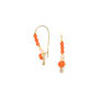 Orange And Pearls Hooks Earrings, thumbnail 2 of 2
