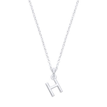 Personalised Initial Letter Sterling Silver Pendant Necklace, 8 of 12