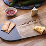 Personalised Wood And Slate Cheese Board, thumbnail 3 of 4