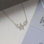 Sterling Silver Family Constellation Star Necklace, thumbnail 3 of 5