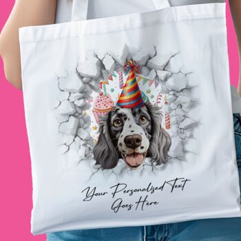 Personalised English Setter Birthday Break Through Dog, 8 of 8