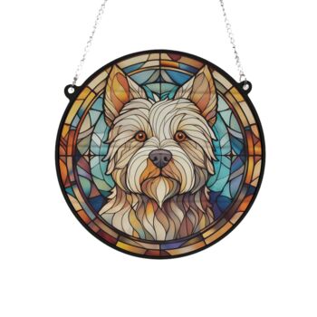 West Highland Terrier Stained Glass Effect Suncatcher, 3 of 6