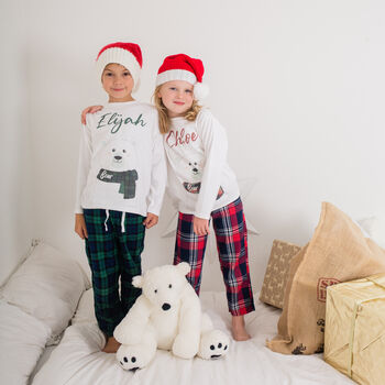 Personalised Polar Bear Family Christmas Pyjamas / Pjs, 5 of 12