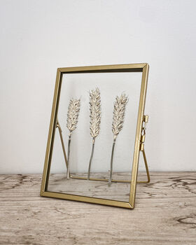 Gold Antique Pressed Flower Frame: Natural Wheat Small, 5 of 7