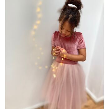 Pink Velvet Soft Tulle Dress, 8 of 10