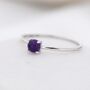 Genuine Amethyst Stone Ring In Sterling Silver, thumbnail 5 of 12