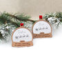 First Christmas As Big Brother Or Sister Snow Globe Style Personalised Bauble, thumbnail 2 of 7