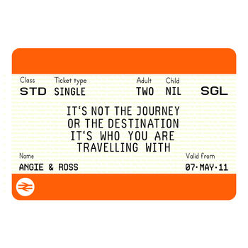Personalised Train Ticket Print, 5 of 5