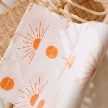 Muslin Baby Burp Cloth Sun Newborn Gift, 3 of 4