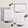 Watercolour And Foil Wedding Invitations, thumbnail 2 of 4