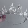 The Nova Crown Star Celestial Floral Crown Leaf Headpiece Flower Mother Of Pearl Shell, thumbnail 8 of 9