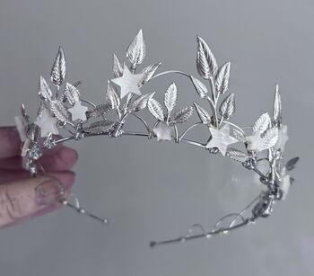 The Nova Crown Star Celestial Floral Crown Leaf Headpiece Flower Mother Of Pearl Shell, 8 of 9