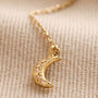 Crystal Moon And Star Lariat Necklace In Gold Plating, thumbnail 6 of 7