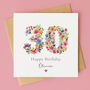 Personalised Wildflower 30th Birthday Card, thumbnail 1 of 6