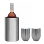 Stainless Steel Wine Cooler Set With Tumblers Or Flutes, thumbnail 5 of 6