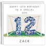 Personalised 12th Birthday Football Card, thumbnail 2 of 2
