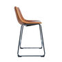 Dexter Tan Brown Set Of Two Kitchen Counter Stools, thumbnail 5 of 9