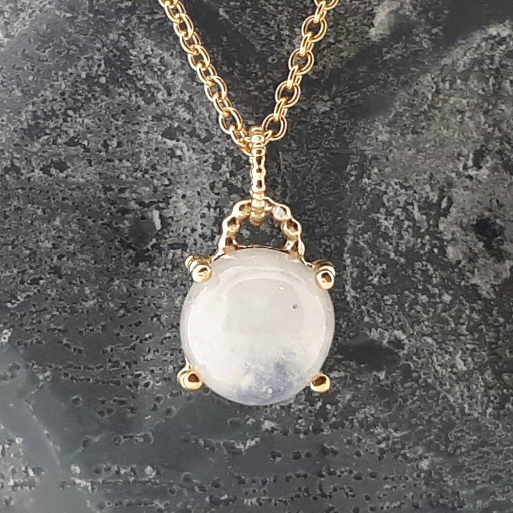 Rainbow Moonstone Pendant Necklace By Gabi Wolf Jewellery ...