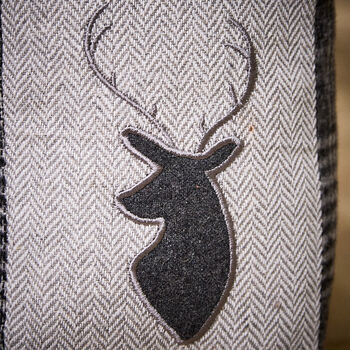 Grey Tweed Stag Weighted Door Stop, 4 of 4