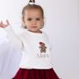 Christmas Gingerbread Embroidered Personalised Knitted Jumper, thumbnail 1 of 5