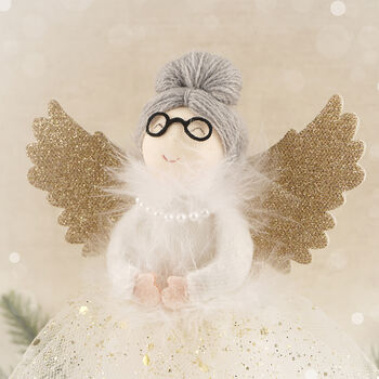 Gold Light Up Fairy Godmother Tree Topper, 2 of 9
