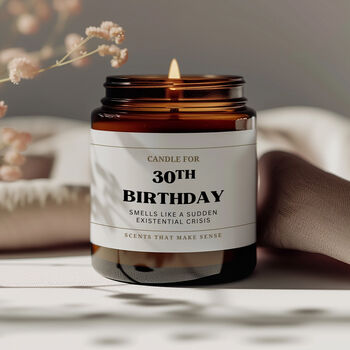 Funny 30th Birthday Gift For Friends Funny Candle, 5 of 7