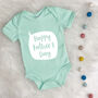 Happy Fathers Day Speech Bubble Baby Grow, thumbnail 7 of 10