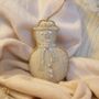 Luxury Irish Linen Festive Snowman Christmas Tree Decoration, thumbnail 1 of 5