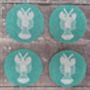 Set Of Four Turquoise Beaded Lobster Coasters, thumbnail 3 of 3