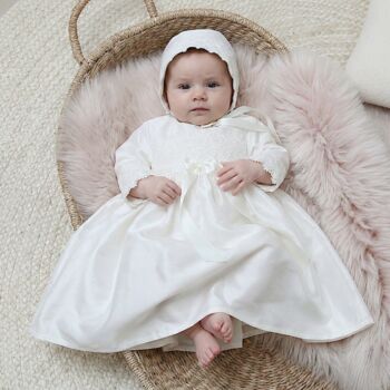Long Sleeved Silk Baby Dress | Lara, 3 of 10